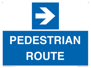 PEDESTRIAN ROUTE - right arrow